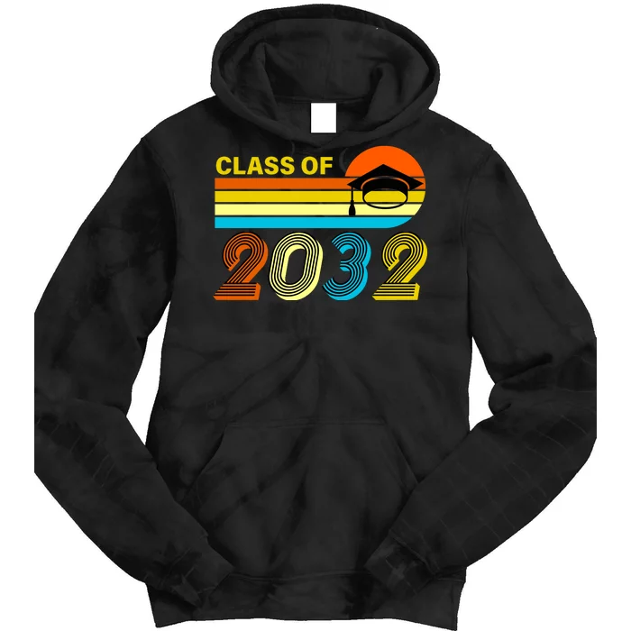 Retro Class of 2032 Future Graduate Tie Dye Hoodie