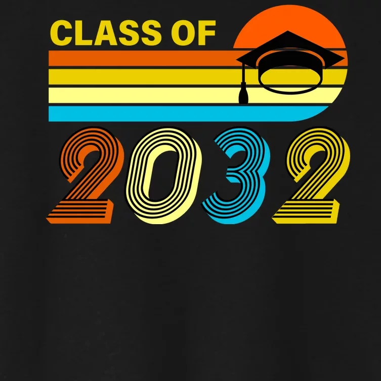 Retro Class of 2032 Future Graduate Women's Crop Top Tee