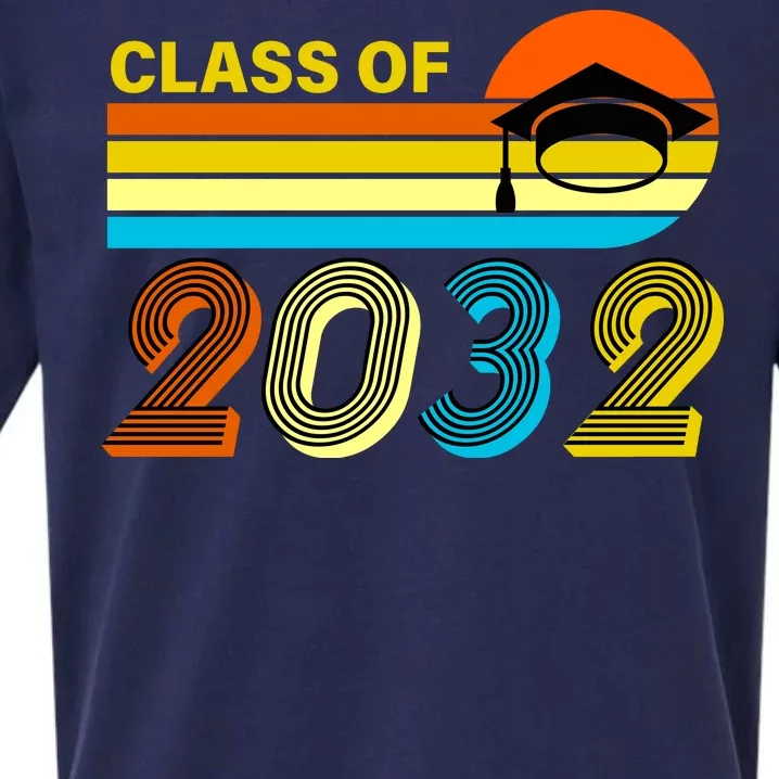 Retro Class of 2032 Future Graduate Sueded Cloud Jersey T-Shirt