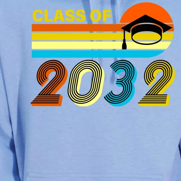 Retro Class of 2032 Future Graduate Unisex Surf Hoodie