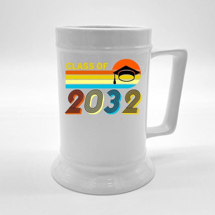 Retro Class of 2032 Future Graduate Front & Back Beer Stein