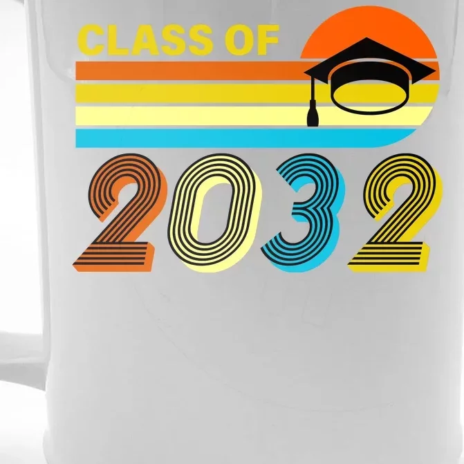 Retro Class of 2032 Future Graduate Front & Back Beer Stein