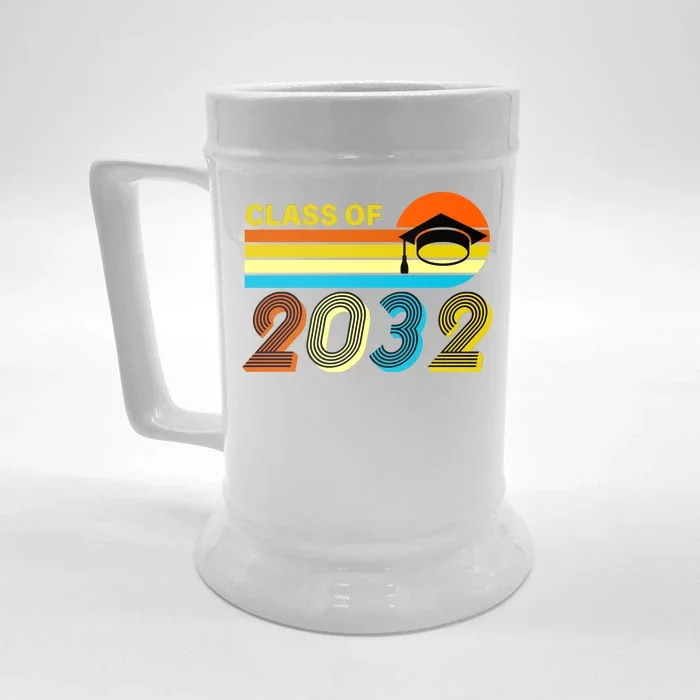 Retro Class of 2032 Future Graduate Front & Back Beer Stein