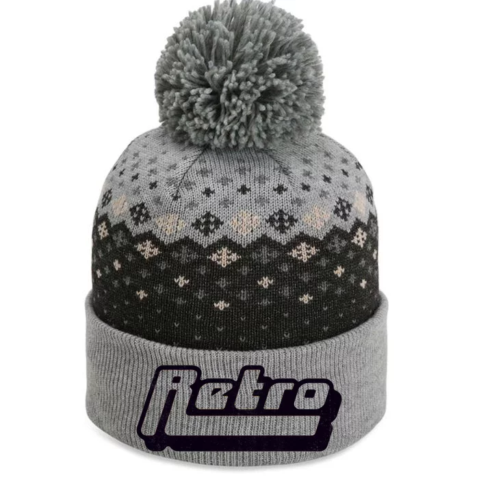 Retro Classic Style Logo The Baniff Cuffed Pom Beanie