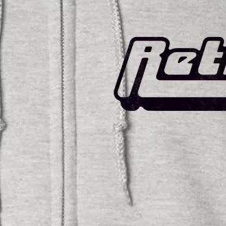 Retro Classic Style Logo Full Zip Hoodie