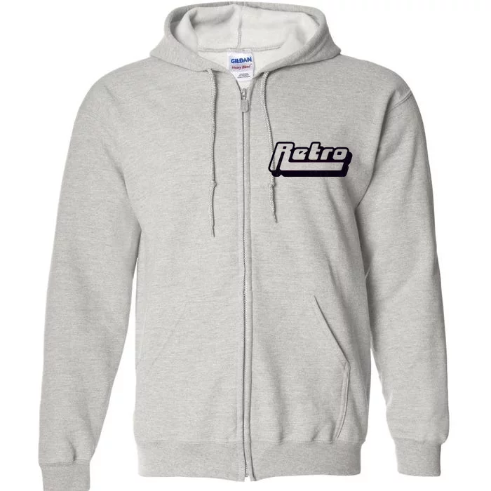 Retro Classic Style Logo Full Zip Hoodie