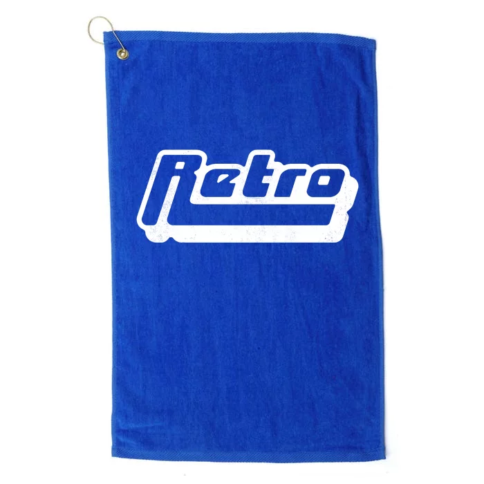 Retro Classic Style Logo Platinum Collection Golf Towel