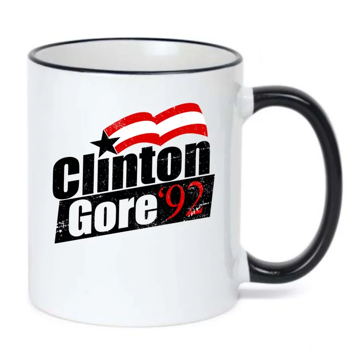 Retro Clinton Gore 1992 Election Black Color Changing Mug