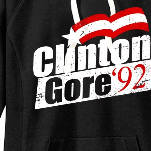 Retro Clinton Gore 1992 Election Women's Fleece Hoodie