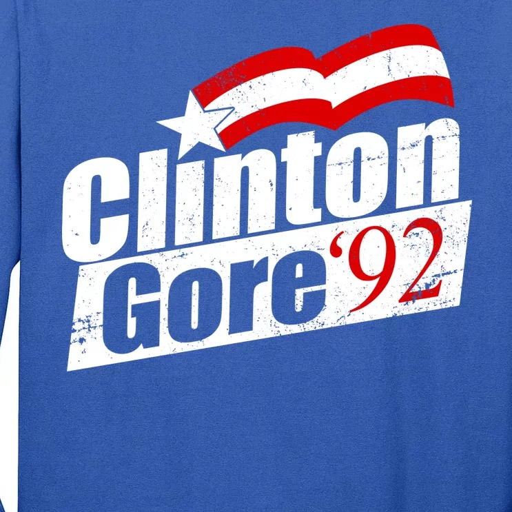 Retro Clinton Gore 1992 Election Tall Long Sleeve T-Shirt