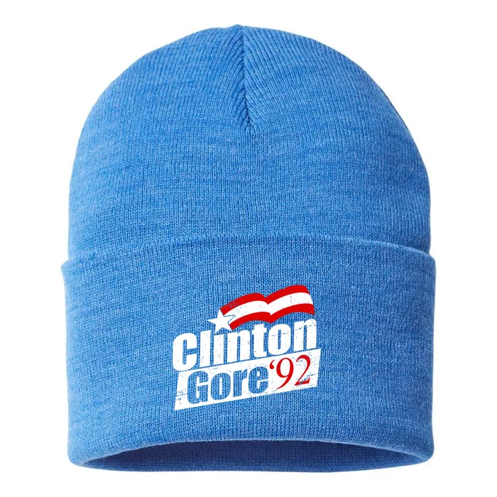 Retro Clinton Gore 1992 Election Sustainable Knit Beanie