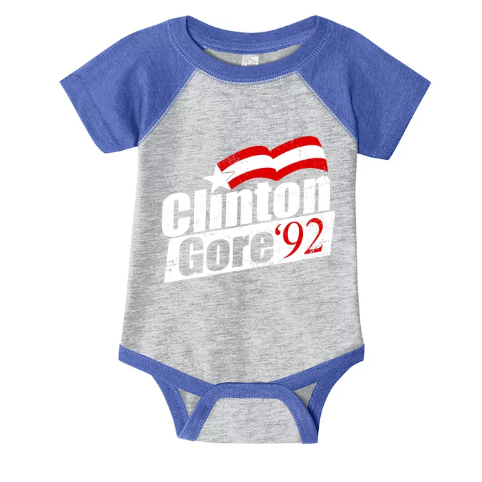 Retro Clinton Gore 1992 Election Infant Baby Jersey Bodysuit