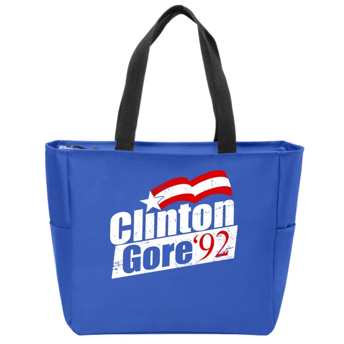 Retro Clinton Gore 1992 Election Zip Tote Bag