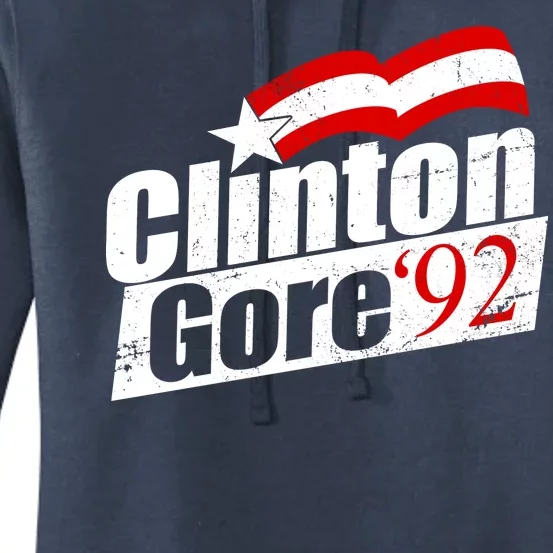 Retro Clinton Gore 1992 Election Women's Pullover Hoodie