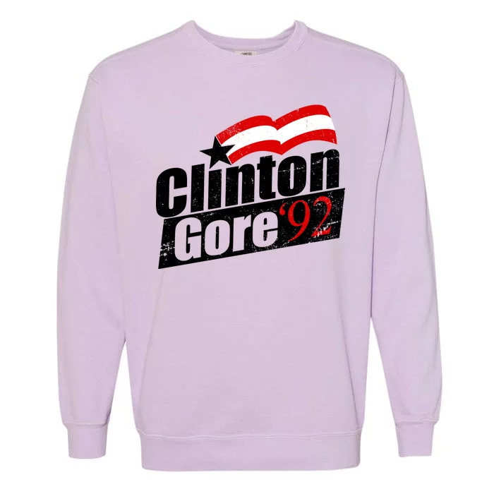 Retro Clinton Gore 1992 Election Garment-Dyed Sweatshirt