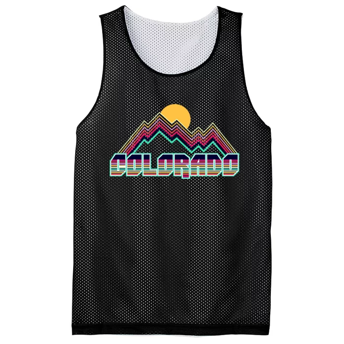 Retro Colorado Mountain Logo Mesh Reversible Basketball Jersey Tank