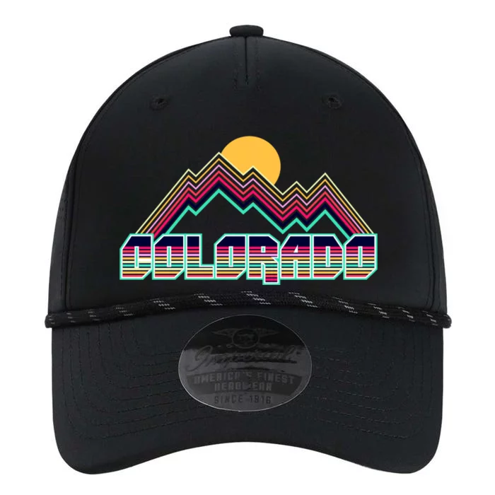 Retro Colorado Mountain Logo Performance The Dyno Cap