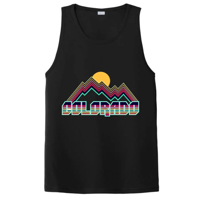 Retro Colorado Mountain Logo Performance Tank