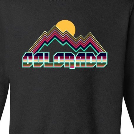 Retro Colorado Mountain Logo Toddler Sweatshirt