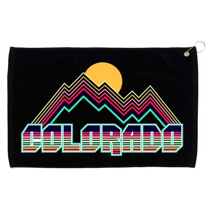 Retro Colorado Mountain Logo Grommeted Golf Towel