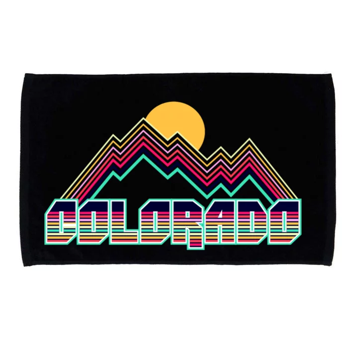 Retro Colorado Mountain Logo Microfiber Hand Towel