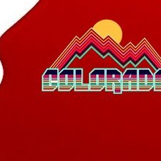 Retro Colorado Mountain Logo Tree Ornament