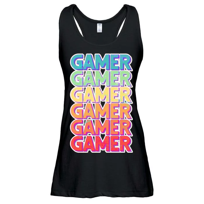 Retro Colorful Gamer Ladies Essential Flowy Tank