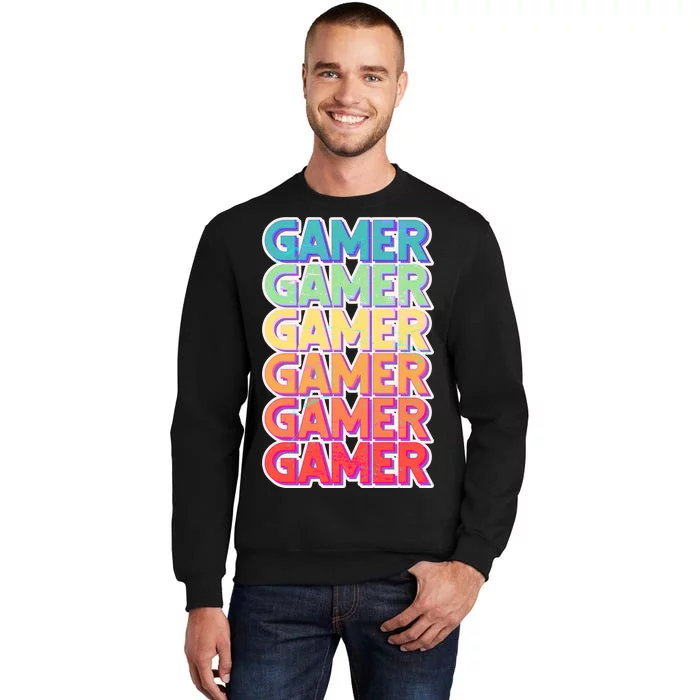 Retro Colorful Gamer Tall Sweatshirt