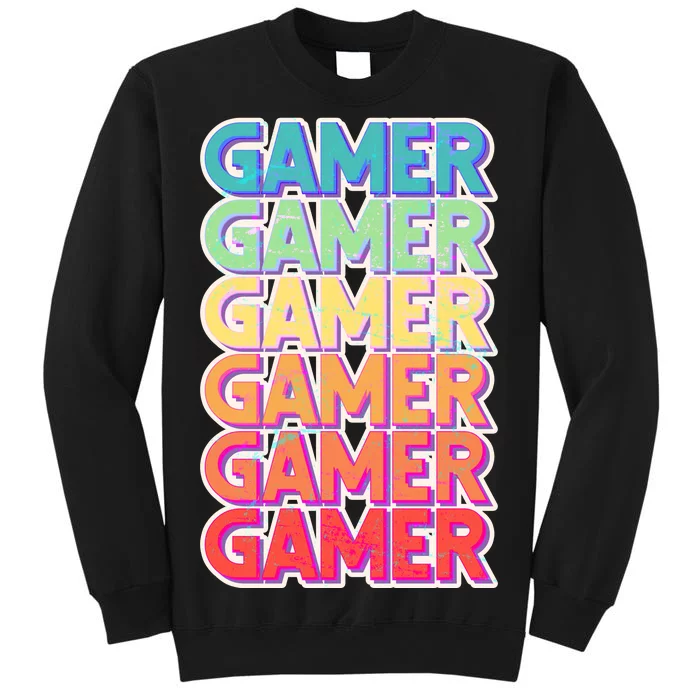 Retro Colorful Gamer Tall Sweatshirt