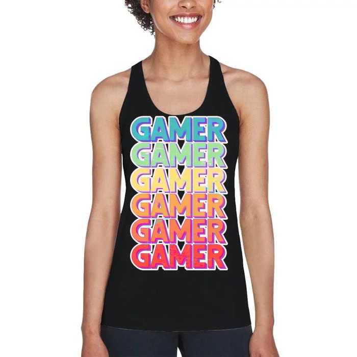 Retro Colorful Gamer Women's Racerback Tank