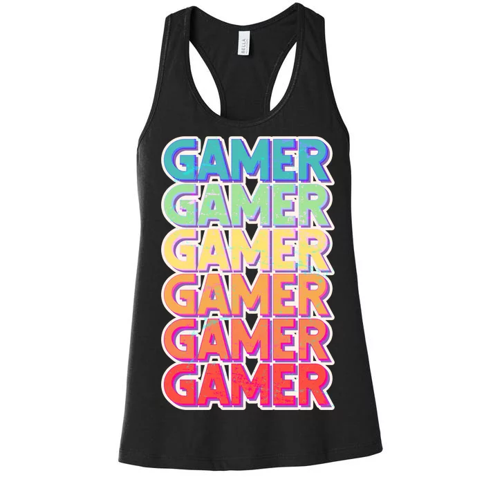 Retro Colorful Gamer Women's Racerback Tank