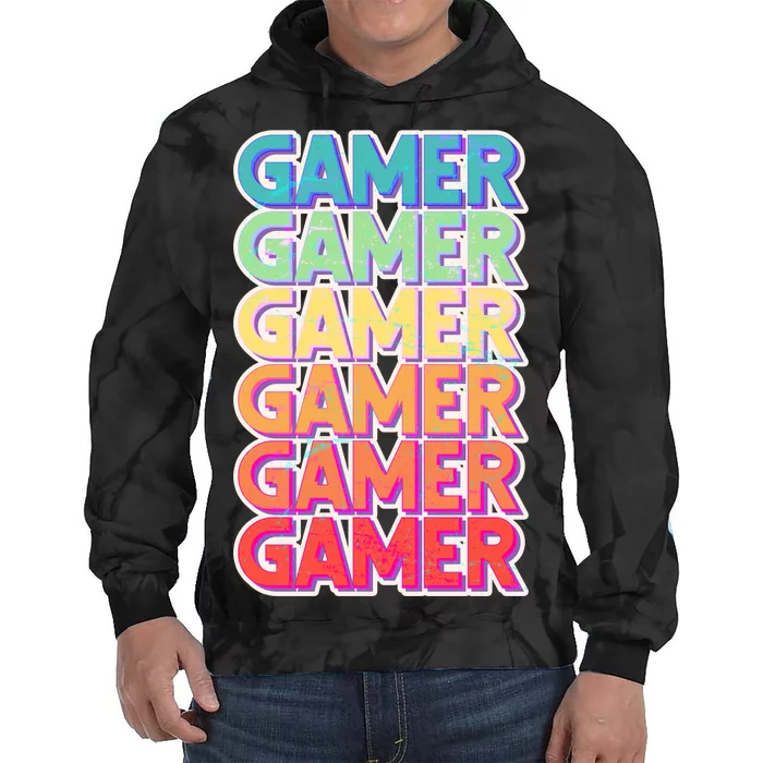 Retro Colorful Gamer Tie Dye Hoodie