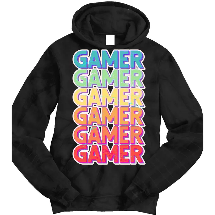 Retro Colorful Gamer Tie Dye Hoodie