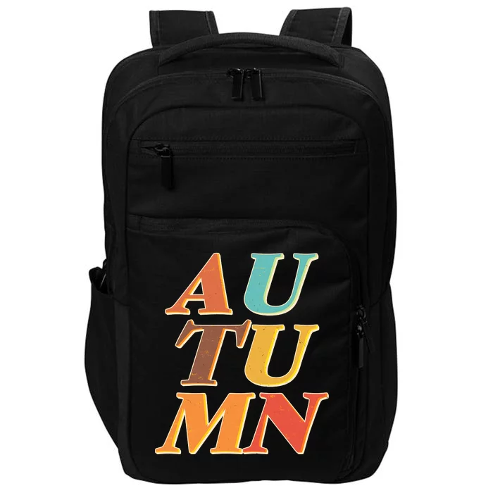 Retro Colors Autumn Letters Impact Tech Backpack