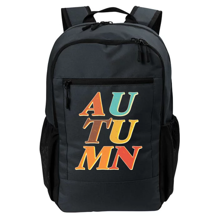 Retro Colors Autumn Letters Daily Commute Backpack