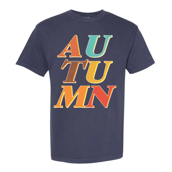 Retro Colors Autumn Letters Garment-Dyed Heavyweight T-Shirt