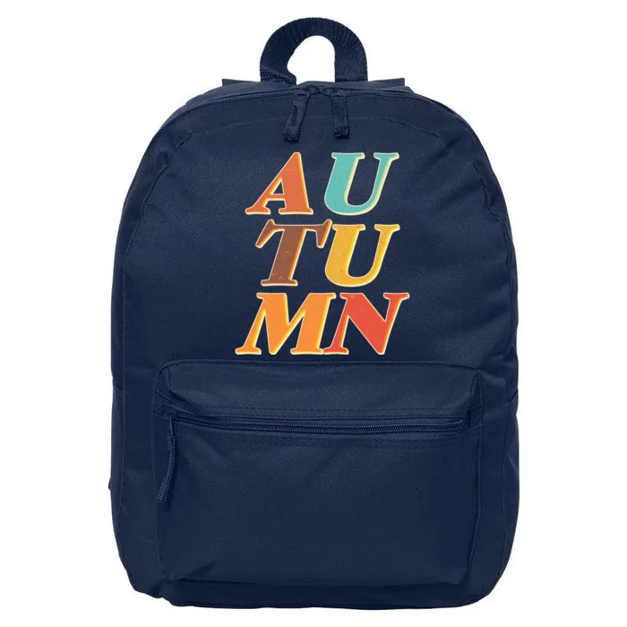 Retro Colors Autumn Letters 16 in Basic Backpack