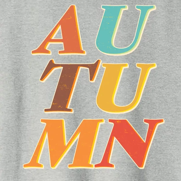 Retro Colors Autumn Letters Women's Crop Top Tee