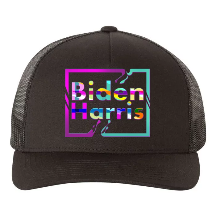 Retro Colors Biden Harris Yupoong Adult 5-Panel Trucker Hat