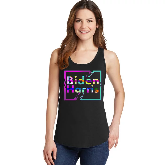 Retro Colors Biden Harris Ladies Essential Tank