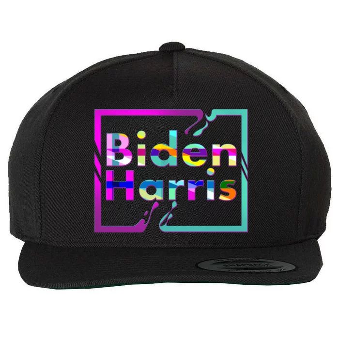 Retro Colors Biden Harris Wool Snapback Cap