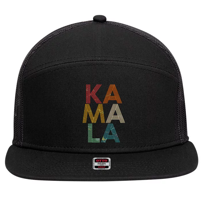 Retro Colors Kamala 7 Panel Mesh Trucker Snapback Hat