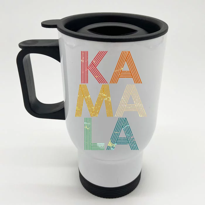 Retro Colors Kamala Front & Back Stainless Steel Travel Mug