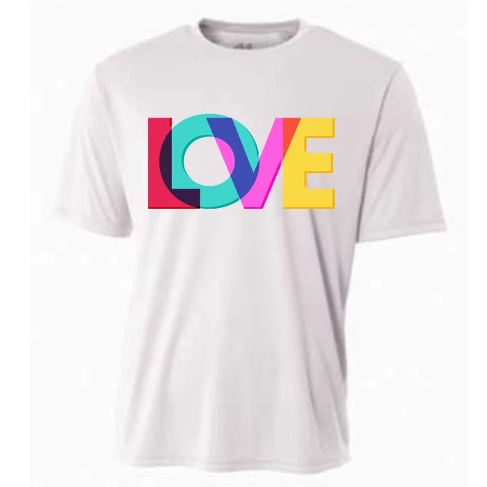 Retro Colors Love Cooling Performance Crew T-Shirt