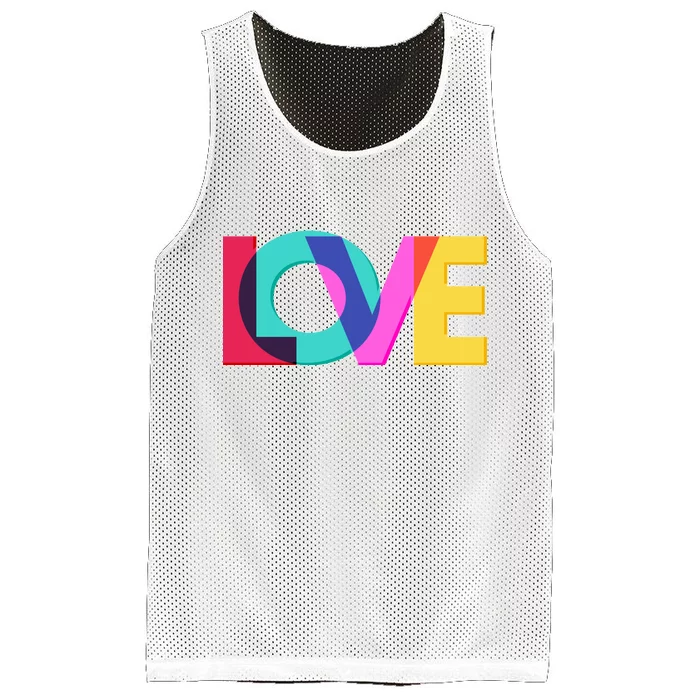 Retro Colors Love Mesh Reversible Basketball Jersey Tank