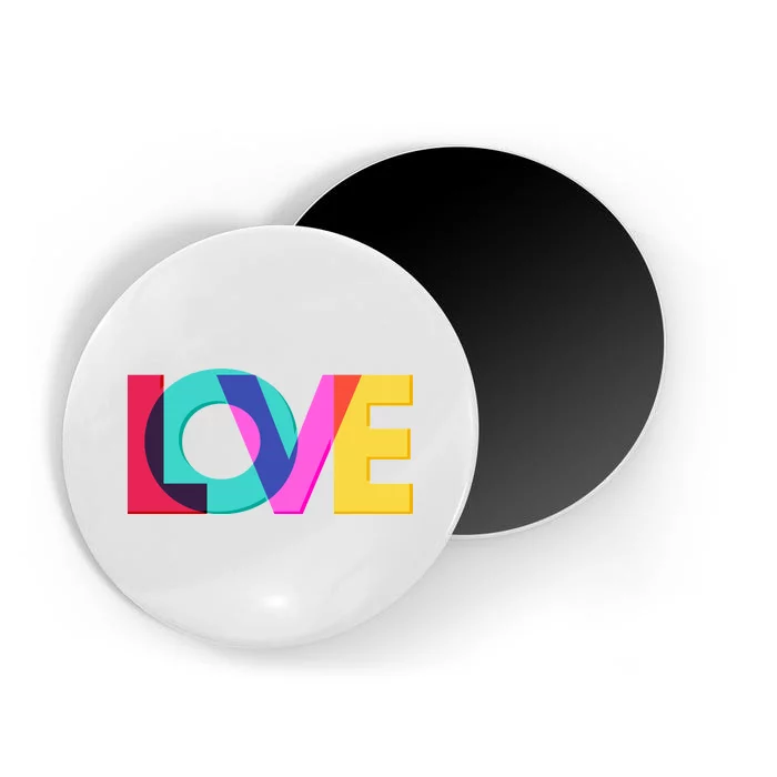 Retro Colors Love Magnet