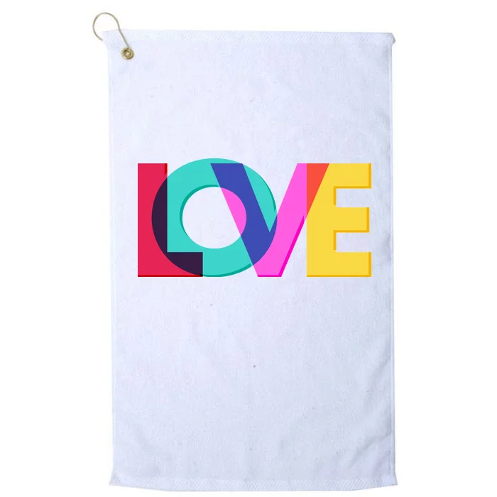 Retro Colors Love Platinum Collection Golf Towel