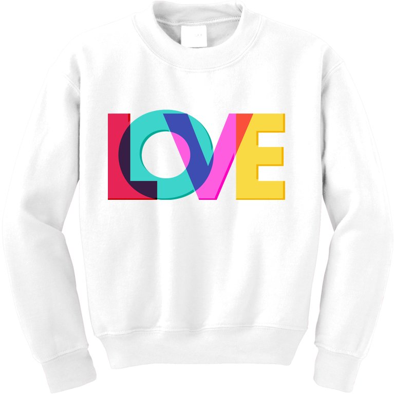 Retro Colors Love Kids Sweatshirt
