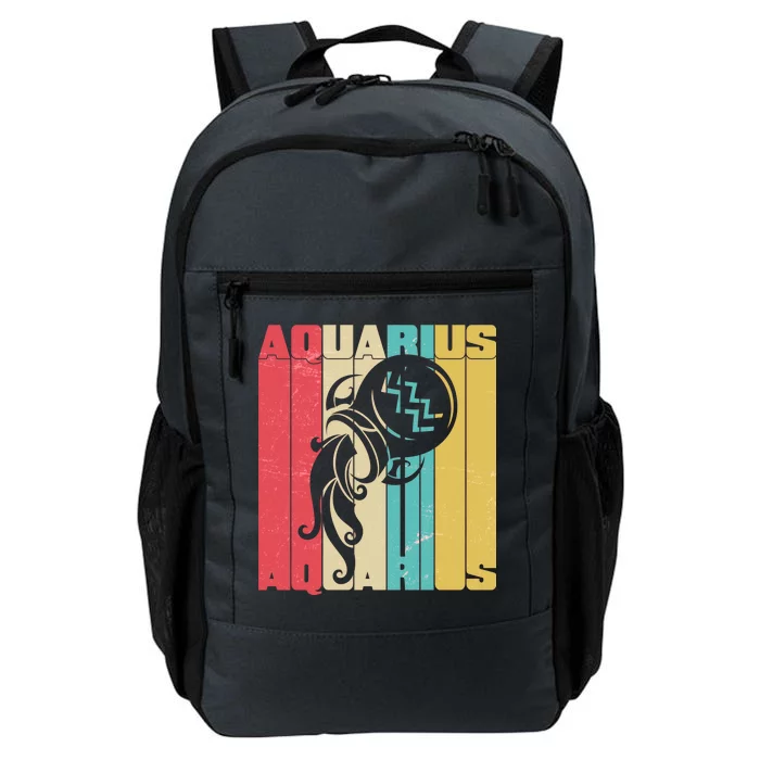 Retro Colors Zodiac Aquarius Daily Commute Backpack