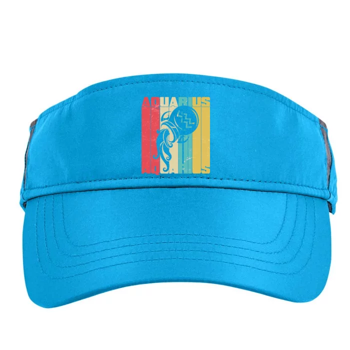 Retro Colors Zodiac Aquarius Adult Drive Performance Visor